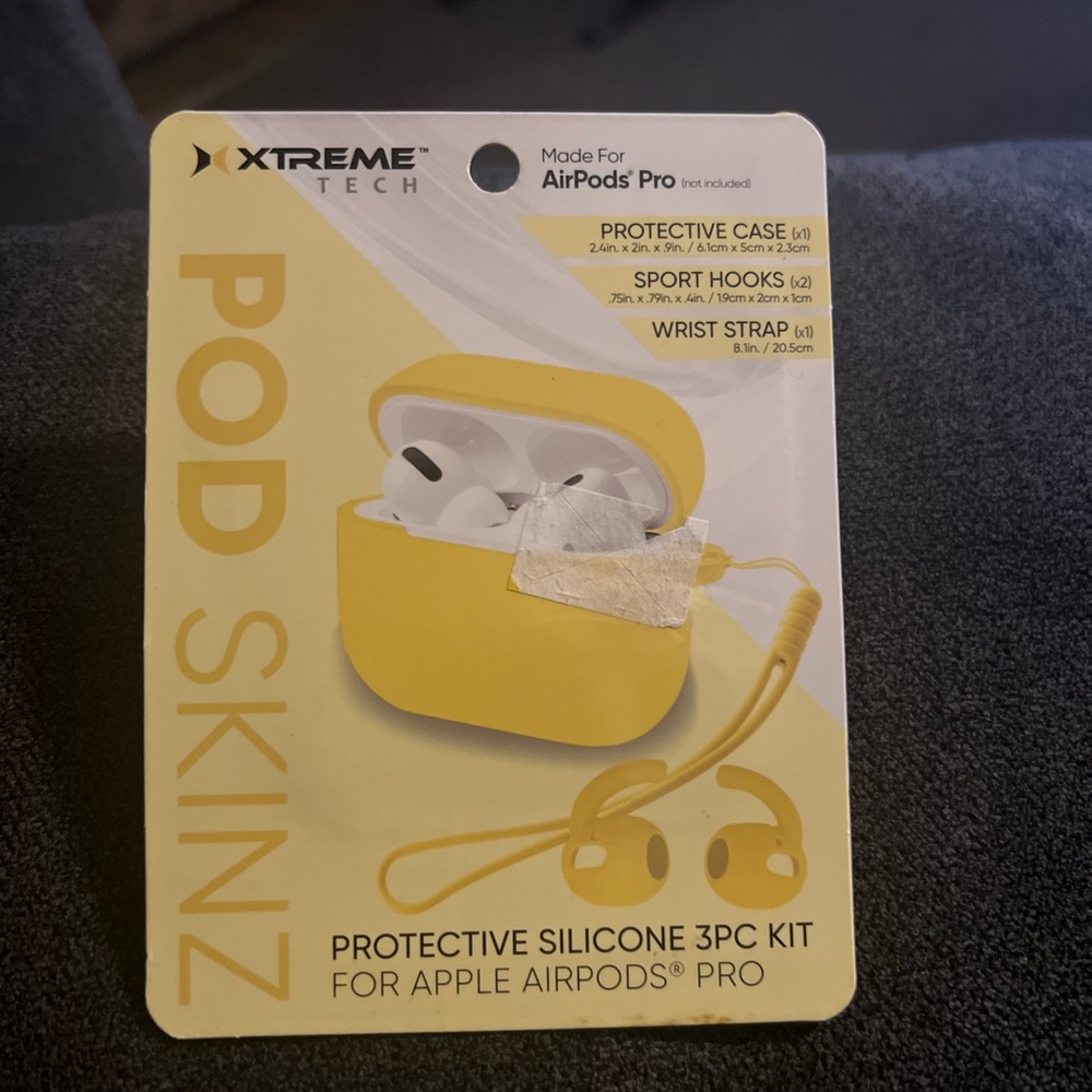 Yellow Protective Silicone 3PC Kit for Apple AirPods Pro